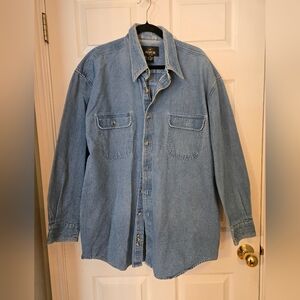 RedHead Men's Light Blue Denim Shirt Jacket
